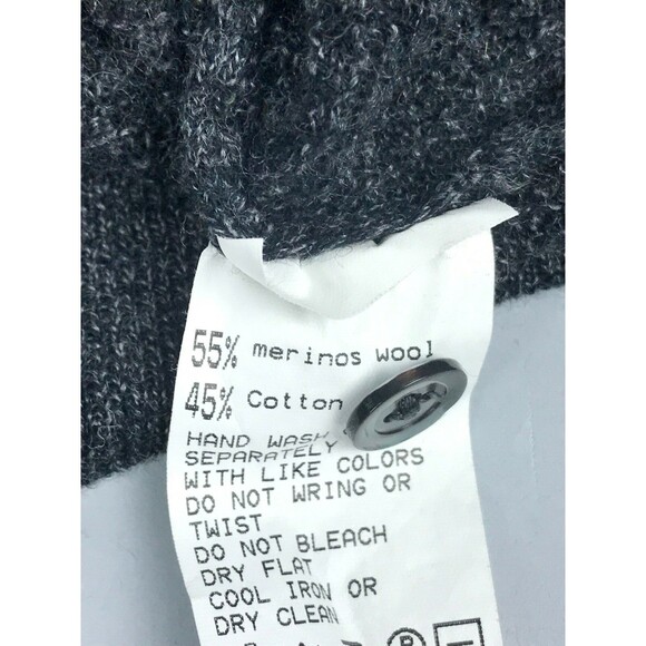 Ike Behar Merino Wool Black Long Sleeve Collared Sweater Top  Men's Size S M ? - Picture 6 of 10